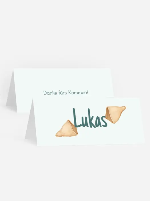 Tischkarte Geburtstag Kekse mit Wünschen
