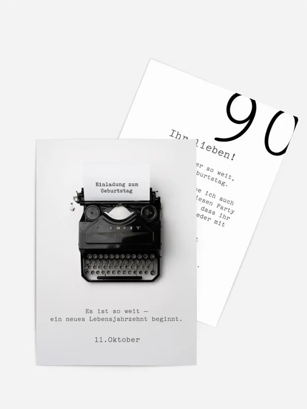 Geburtstagseinladung Das Leben auf Papier