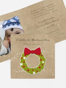 Foto Weihnachtsgrußkarte Weihnachtskranz 2