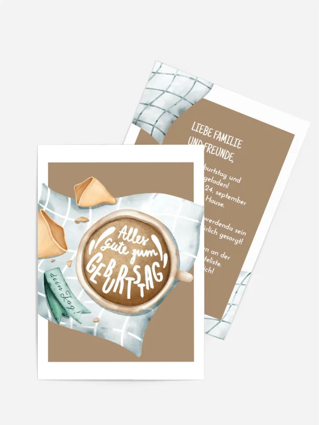 Geburtstagseinladung Morgenset