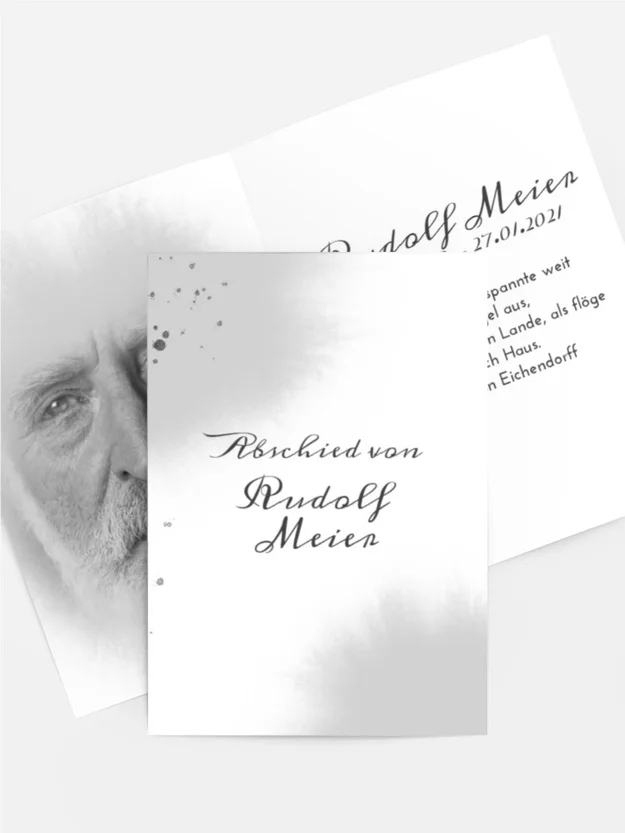 Sterbebildkarte Ort des Kreuzes