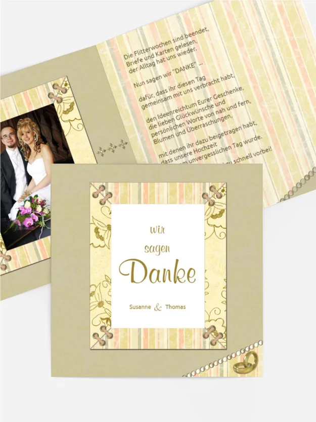 Dankeskarte Hochzeit "Bund fürs Leben"