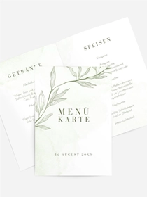 Menükarte Taufe Geschichte der Natur