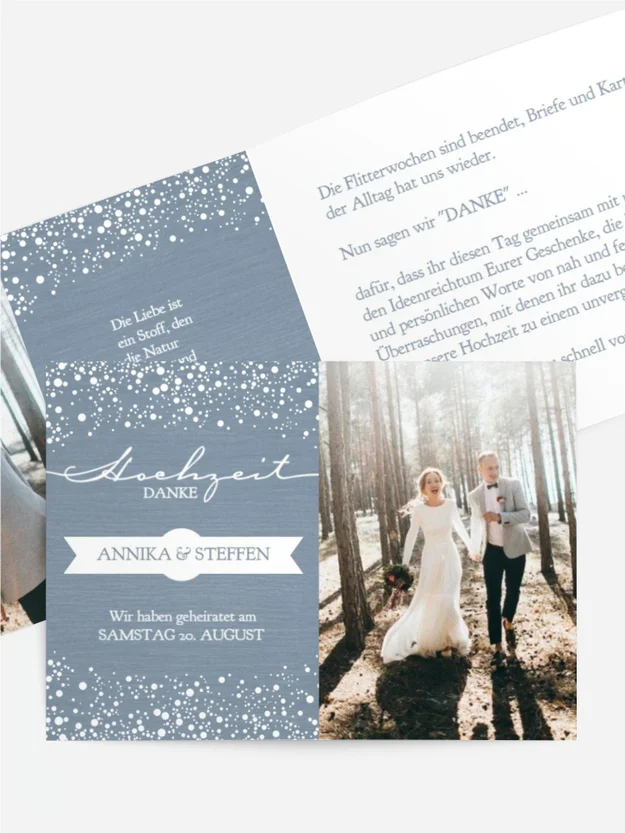 Dankeskarte Hochzeit "Funkenflug"