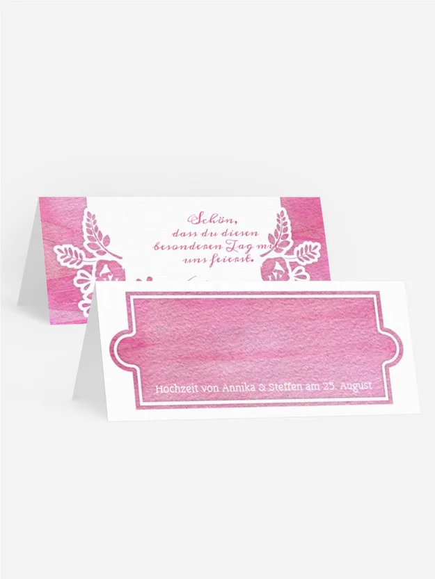 Hochzeitstischkarte Vogelpaar