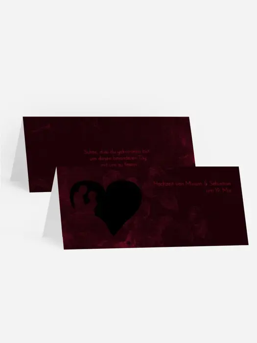 Tischkarte Hochzeit Liebespärchen