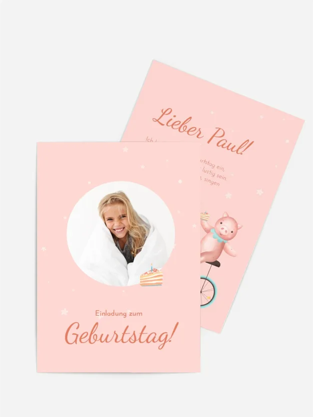 Geburtstagseinladung Lustiges pig