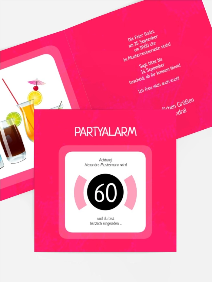 Geburtstagseinladung 60 Partyalarm Foto