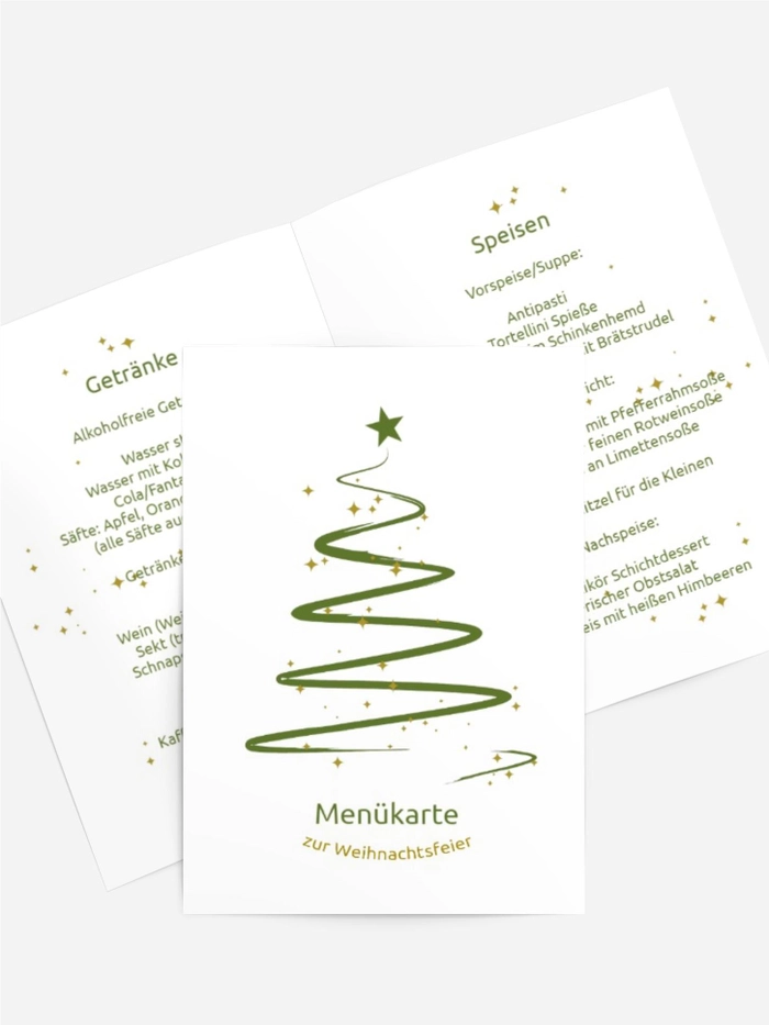 Menükarte Weihnachten Wunderbaum Menükarte Weihnachten Wunderbaum