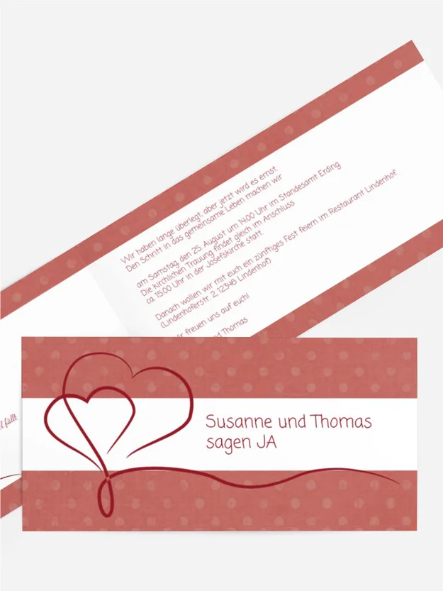 Einladungskarte Gepunktet 2