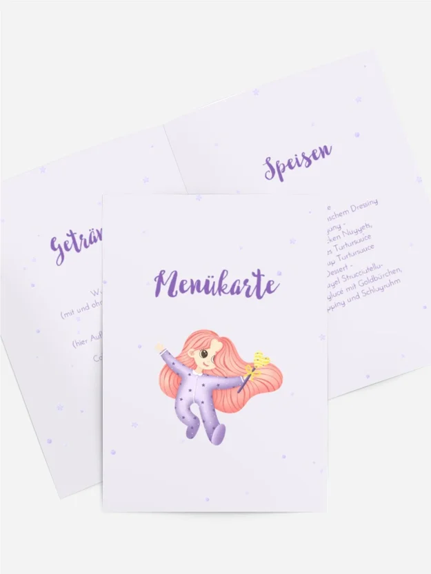 Menükarte Geburtstag Dornröschen Menükarte Geburtstag Dornröschen