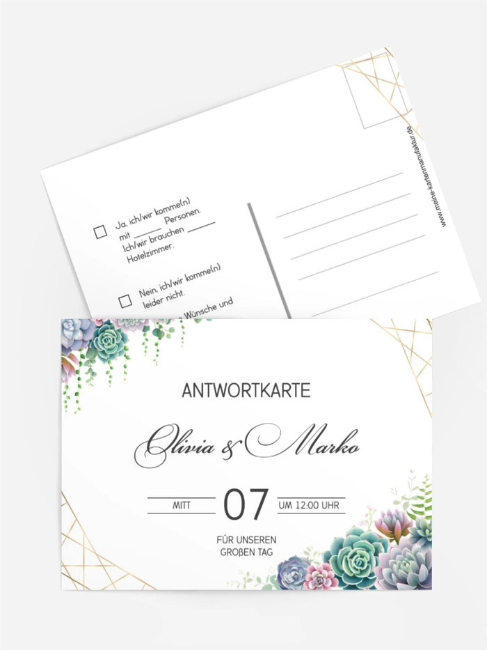Antwortkarte Florale Geometrie Antwortkarte Florale Geometrie