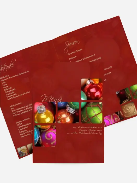 Weihnachten Menü Christbaumkugeln