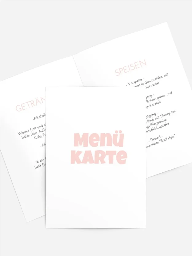 Menükarte Geburtstag Tolle Dates