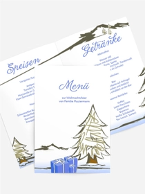 Menükarte Weihnachten Scribble
