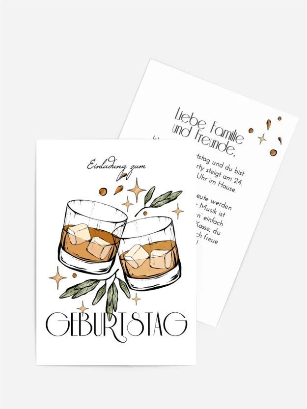 Geburtstagseinladung Eisgläser Geburtstagseinladung Eisgläser