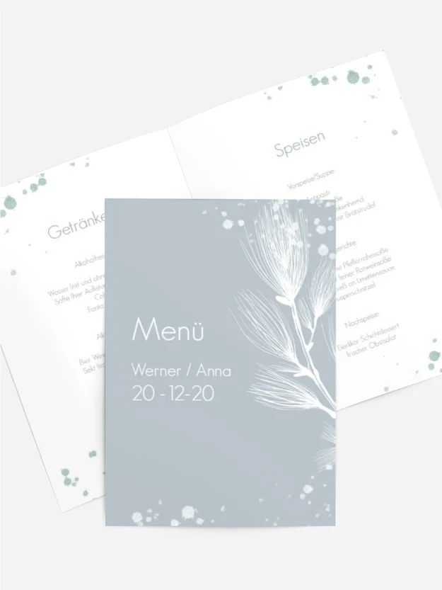 Menükarte Eiskristalle Menükarte Eiskristalle