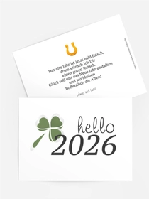 Neujahrskarte hello