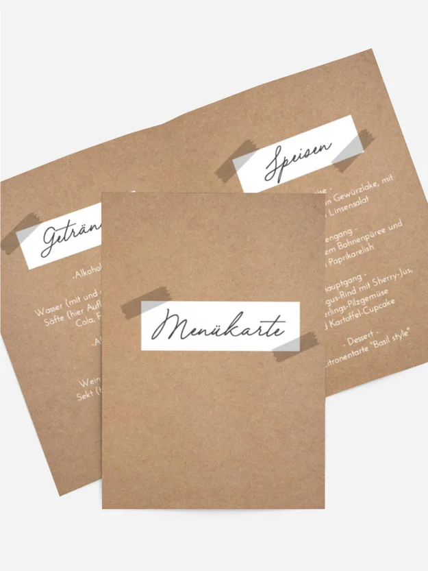 Menükarte Geburtstag Schon erwachsen