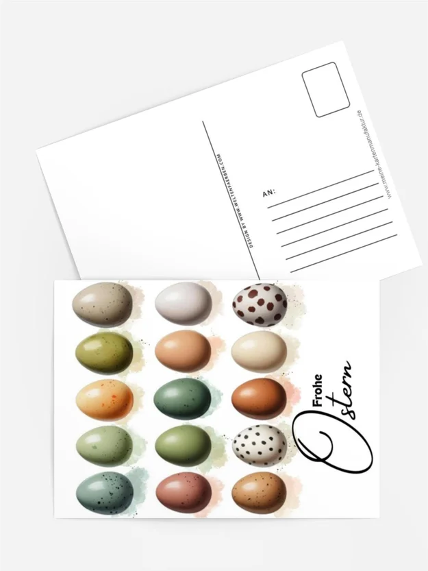 „Osterkarte Pastell & Muster – 15 elegante Ostereier“