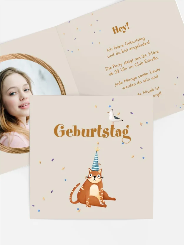 Geburtstagseinladung Lustige Tiere