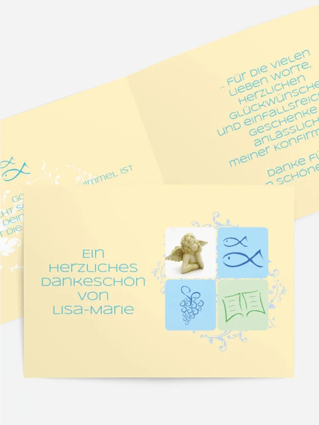 Dankeskarte Konfirmation Fisch