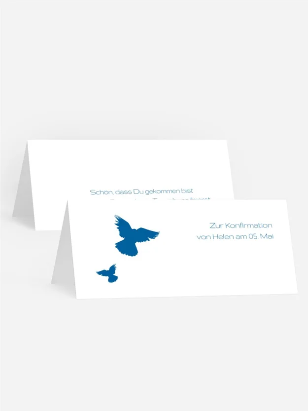 Tischkarte Konfirmation Taube Tischkarte Konfirmation Taube