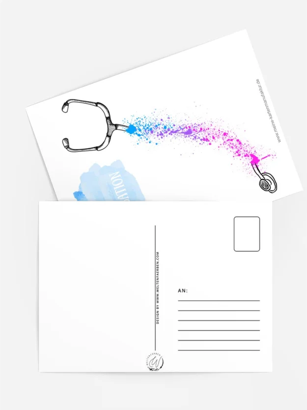 Zur Approbation Farbspritzer