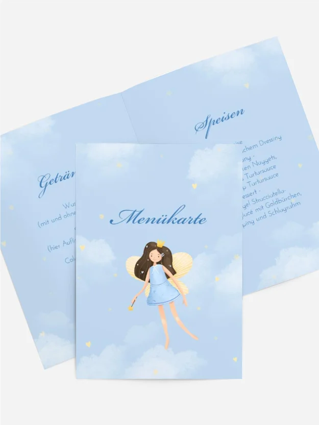 Menükarte Geburtstag Herzlichen Glückwunsch von der Fee