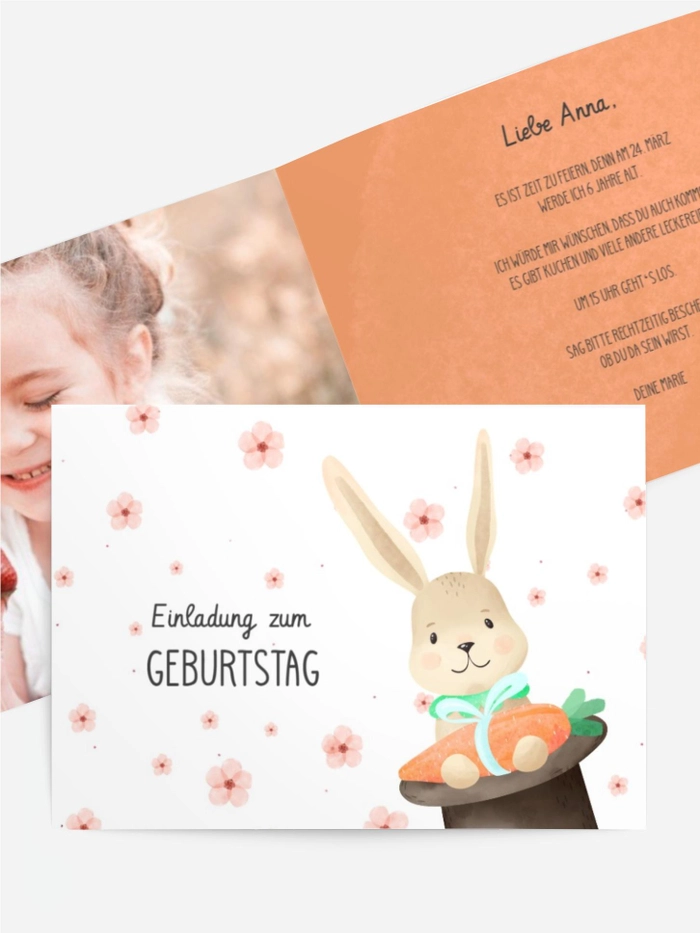 Geburtstagseinladung Zauberhase Geburtstagseinladung Zauberhase