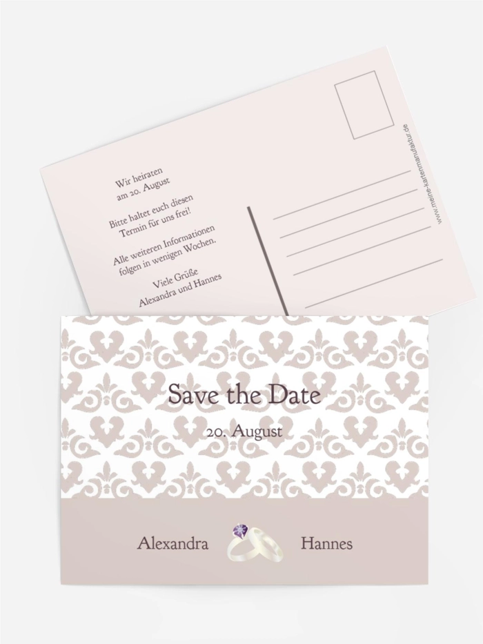 Save the Date Ornament mit Herz Save the Date Ornament mit Herz