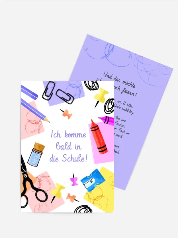 Einladungskarte Einschulung Schulstart