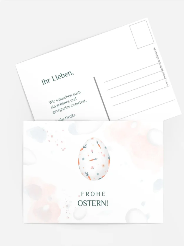 Osterkarte Schönes Karottenei