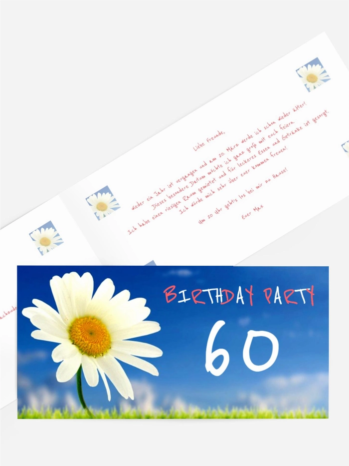 Einladung zum Geburtstag Lebensfreude 60