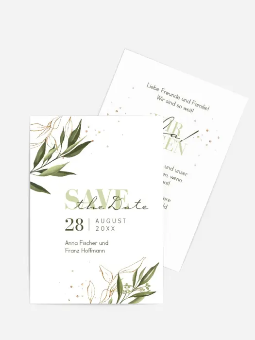 Save-the-Date Edelblatt