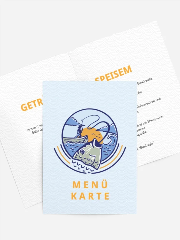 Menükarte Geburtstag Großer Haken