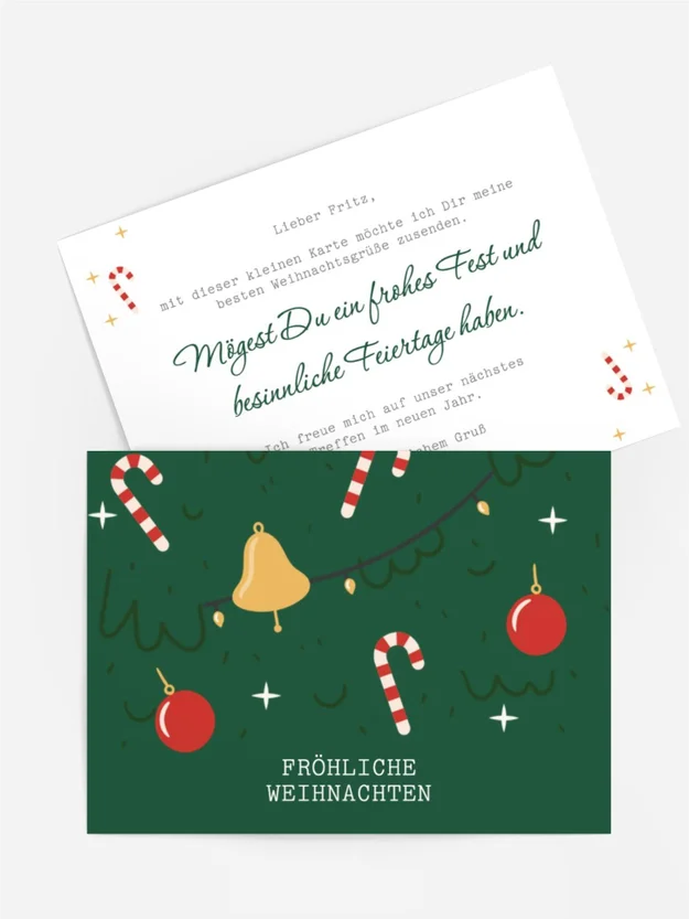 Grußkarte Weihnachten Weihnachtsbaum im Urlaub