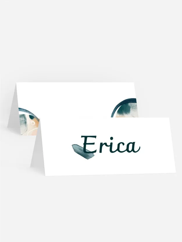 Tischkarte Geburtstag Smaragdkreis