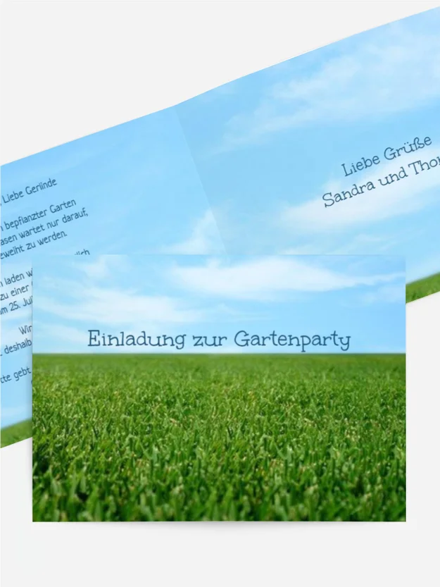 Sommerfest Einladung Saftiger Rasen