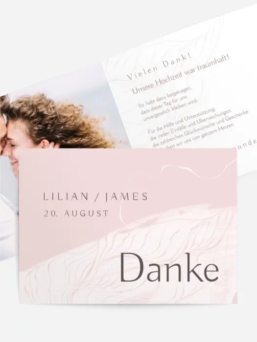 Dankeskarte Hochzeit "Wüstenwind"