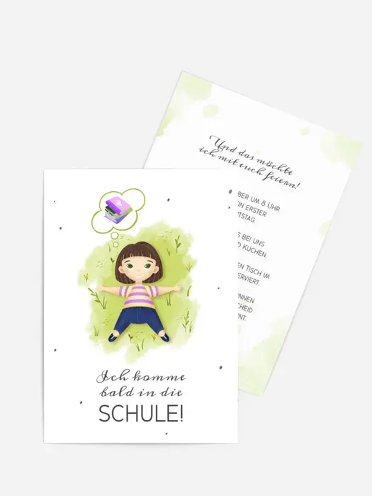 Einladungskarte Einschulung Schulerfolg