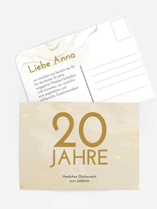 Jubiläumskarten Erfolgreiche Arbeit
