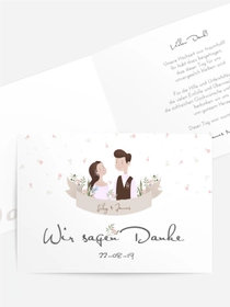 Dankeskarte Hochzeit "Pastorale"