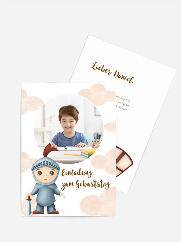 Geburtstagseinladung Ritter der Wolken Geburtstagseinladung Ritter der Wolken