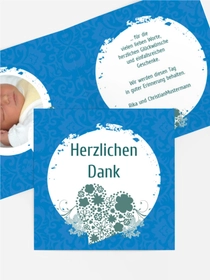 Taufe Dankeskarte Kreise