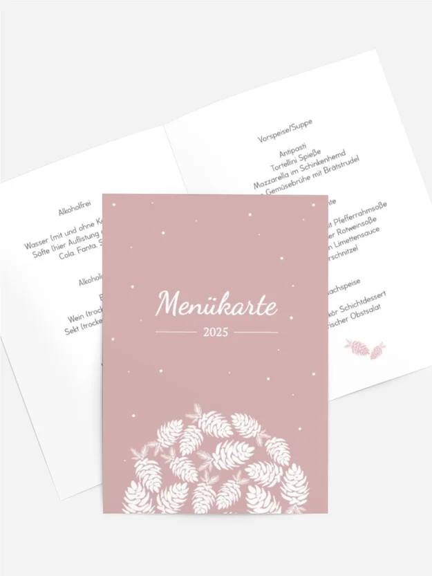 Menükarte Weihnachten Weihnachtssouvenirs
