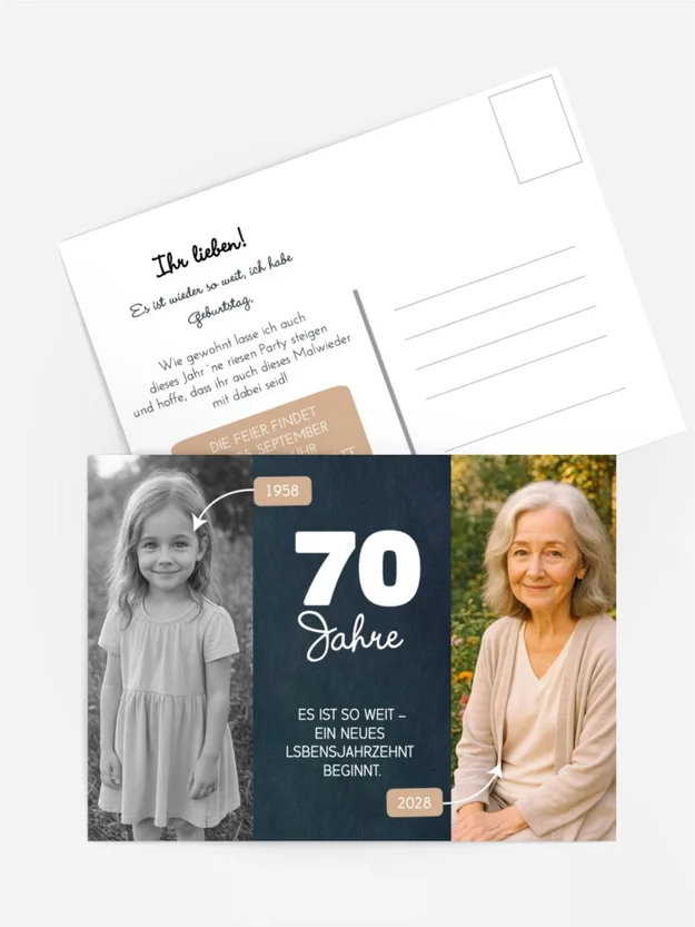 Geburtstagseinladung Unveränderliches Aussehen