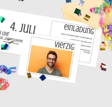 Category background image for Einladungskarten 40. Geburtstag