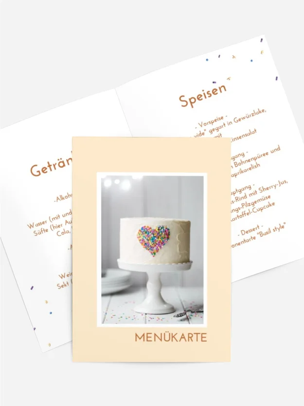 Menükarte Geburtstag Urlaubskatzen