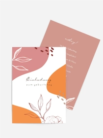 Geburtstagseinladung einfaches Blumenbeet